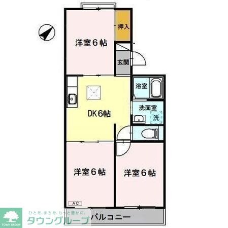 サンパークハイツの物件間取画像